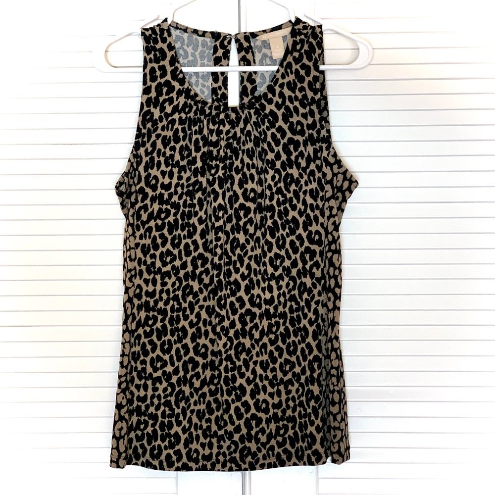 Banana Republic Sleeveless Leopard Top